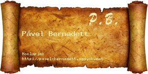 Pável Bernadett névjegykártya
