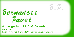 bernadett pavel business card